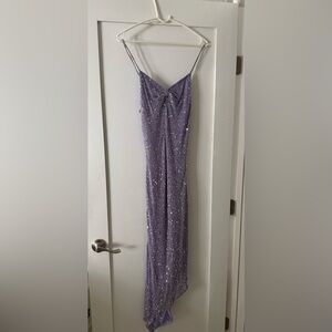 Scala Lavender Sequin Maxi Dress
